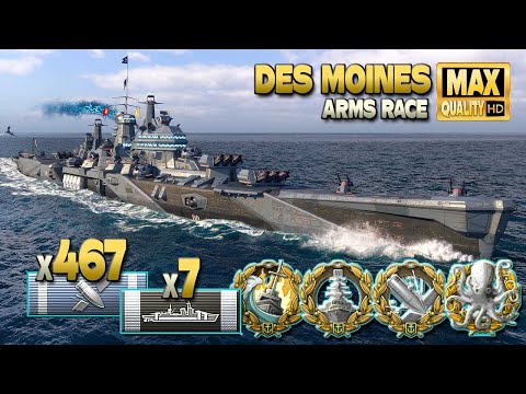 Cruiser Des Moines, MVP on map Loop - World of Warships