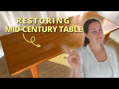 Restore Mid-Century Table in 4 Easy Steps | How to Save and Restore Teak Coffee ☕️ Table