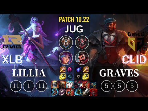 RNG XLB Lillia vs GEN Clid Graves Jungle - KR Patch 10.22