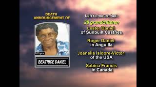 Beatrice Daniel ~ Long Obituary