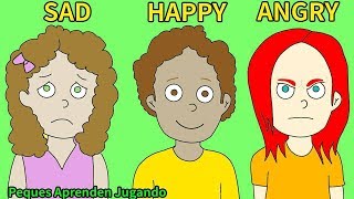 Emociones y sentimientos en inglés y español para niños  Feelings &amp; emotions for kids  Video