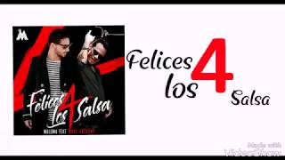 Maluma - Felices los 4 versión Salsa ft. Marc Anthony (LETRA)