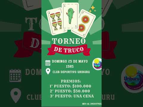 Domingo 25/05/25. 15 hs. Uriburu, Prov. de La Pampa. #locosxeltruco #truco #trucoargentino