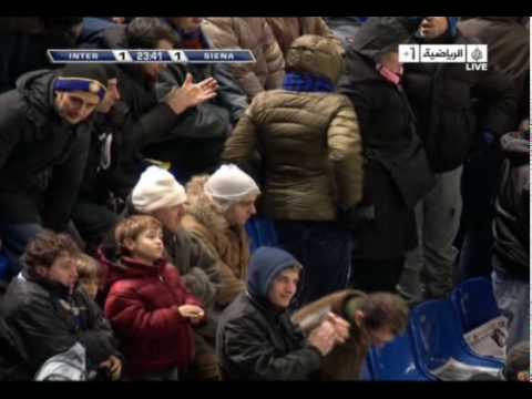 Serie A: Inter 4-3 Siena Milito's goal (1-1)