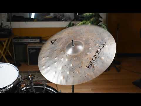 20" Istanbul Agop Xist Dry Dark Crash Cymbal 1378g *Video* image 7