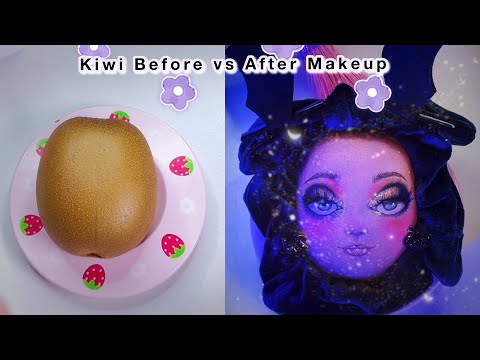 , title : 'Kiwi fruit 🥝 ASMR makeup makeup skincare routine tutorials little witch looks calm and relax time'