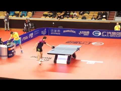4th set Kristian Karlsson, Sweden vs Xu Xin, China semifinal at SOC 15 november 2015