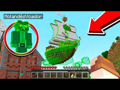 HOLANDÊS VOADOR APARECEU NO NOSSO SERVIDOR DE MINECRAFT