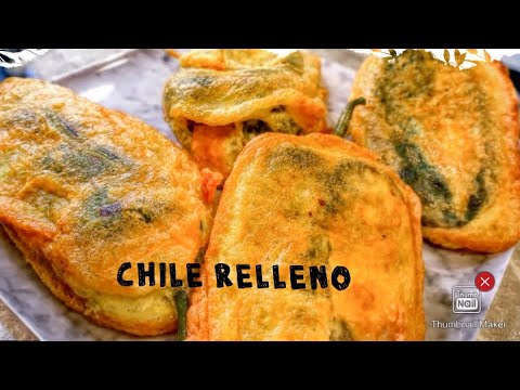 Chile relleno 💥 Stuffed with cheese and smothered in tomatoe salsa.