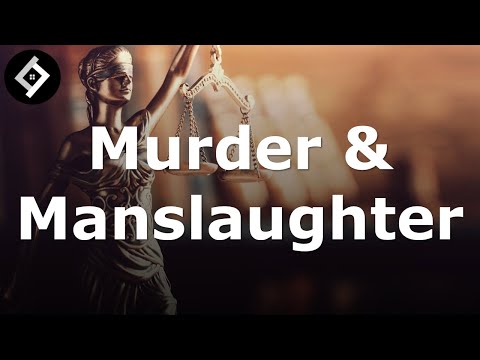 Murder and Manslaughter | Criminal Law Full Lecture