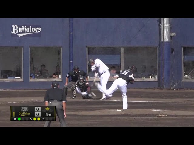 【ファーム】連打で先制!! バファローズ・赤松のタイムリーヒット!! 2017/9/19 Bs-H(ファーム)