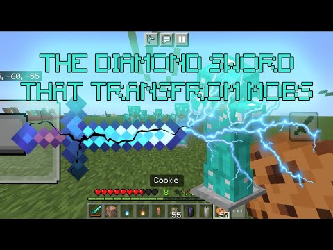 WYWGAMING45 - Diamond Sword Domination: Transform Mobs into Overpowered Armor - Command Block Tutorial!