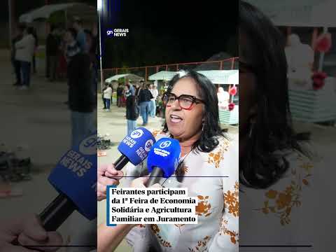 Feirantes participam da 1ª Feira da Economia Solidária e Agricultura Familiar em Juramento
