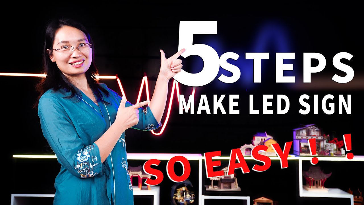 5 Steps to make your own LED Sign --Colorful background is so easy