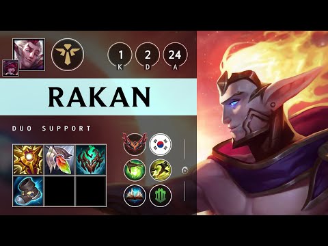 Rakan Support vs Braum - KR Grandmaster Patch 25.14