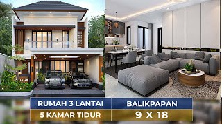 DESAIN RUMAH UNTUK MILENIAL!! STYLE MODERN DENGAN 5 KAMAR TIDUR DI BALIKPAPAN! - JASA ARSITEK