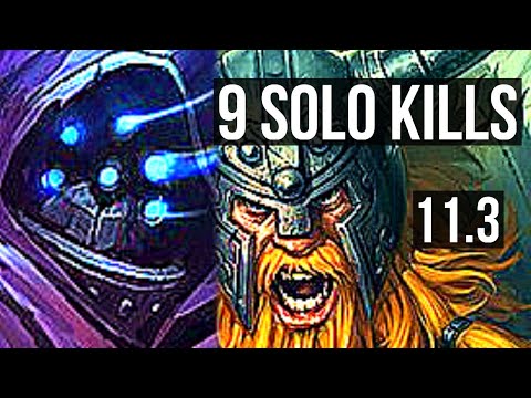 JAX vs OLAF (TOP) | 9 solo kills, 800+ games, 1.4M mastery, Legendary, 14/2/1 | NA Diamond | v11.3