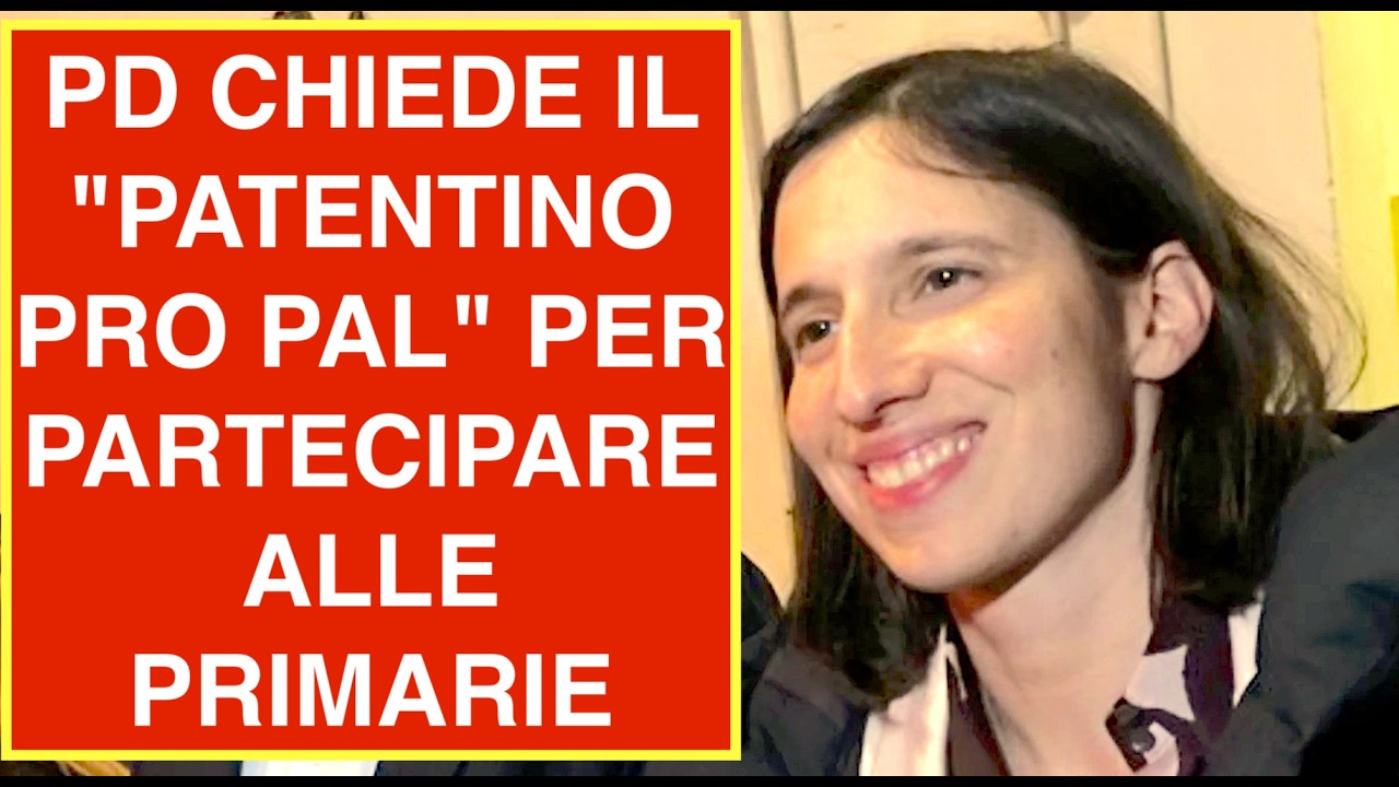 PD CHIEDE IL "PATENTINO PRO PAL" PER PARTECIPARE ALLE PRIMARIE