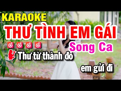 Thư Tình Em Gái Karaoke Song Ca Nhạc Sống | Huỳnh Lê