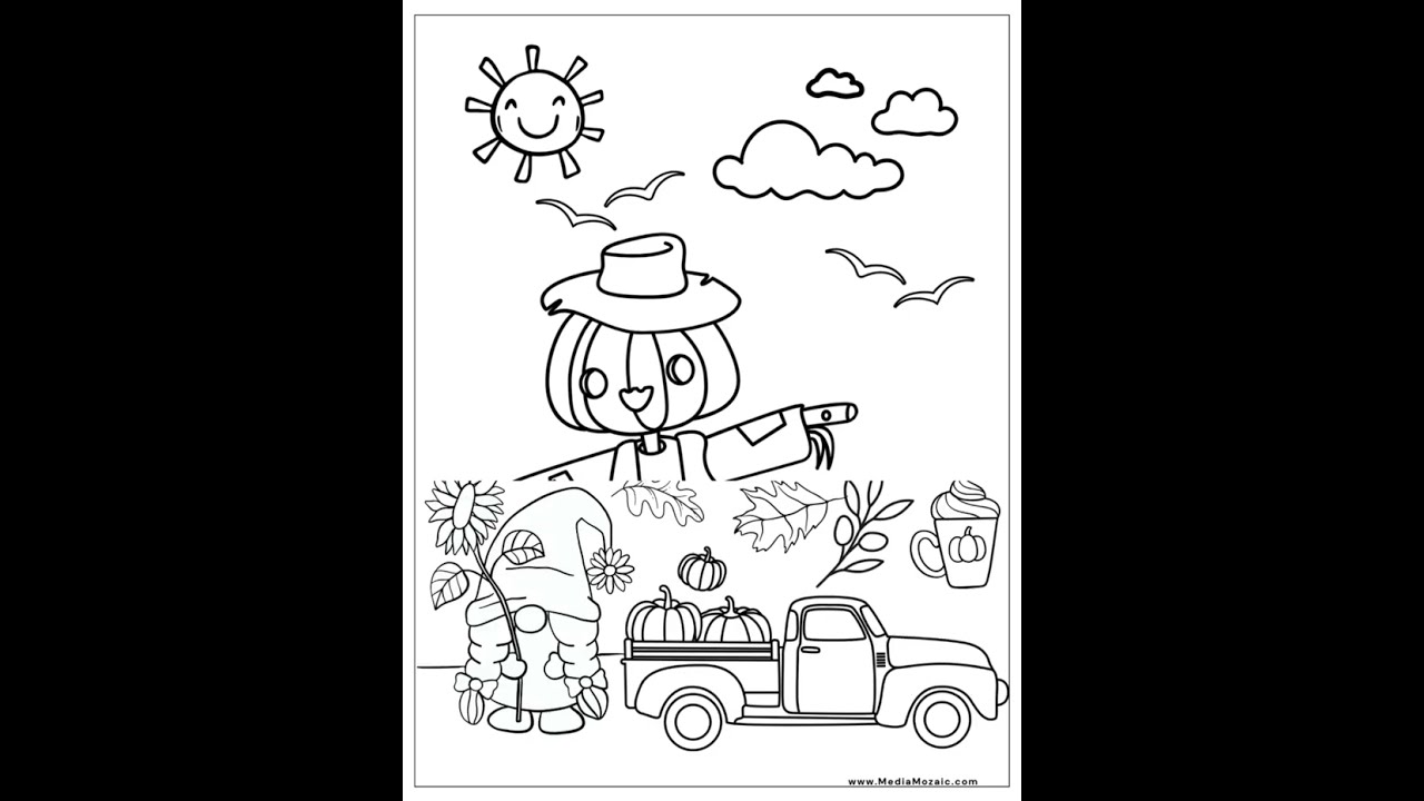 Happy Fall coloring Pages for Kids & Adults | Fall Coloring Sheets 🍁