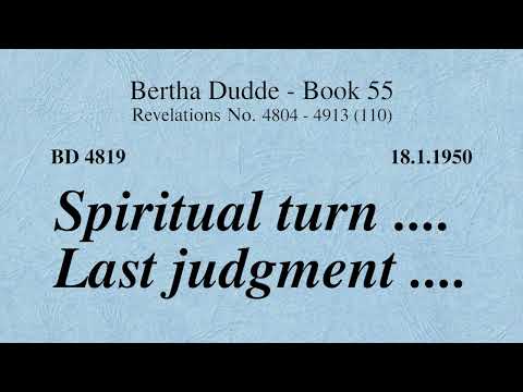 BD 4819 - SPIRITUAL TURNING POINT .... LAST JUDGMENT ....