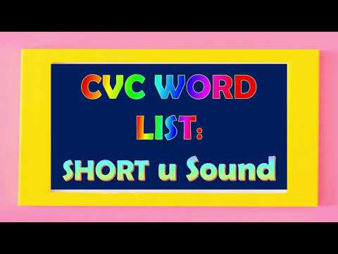 CVC words with short vowel 'u'