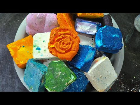 Colourful powder explosion 💙💜🤍 w/ @ASMRchalkGermany 