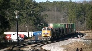 preview picture of video 'Norfolk Southern 226 Eastbound On The S Curve in Lithia Springs,Ga 01-19-2014©'