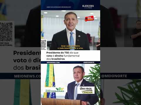 Presidente do TSE reforça importância do voto e confiança nas urnas eletrônicas