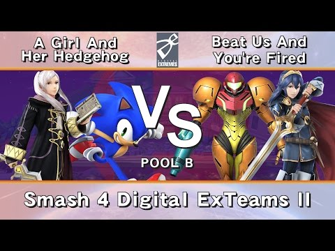 [DE] Smash 4 Digital ExTeams II - Pool B - A Girl And Her Hedgehog vs Beat Us And You're Fired