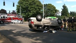 preview picture of video 'Two Car Rollover Injury Accident 121st & C Street South Parkland WA'