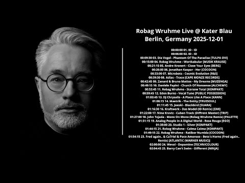 Robag Wruhme Live @ Kater Blau Berlin, Germany 2025-12-01 with tracklist