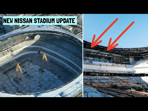 AMAZING! New Nissan Stadium Construction Update! EFTE Roof, Seating Bowl, Metal Panel, Exterior