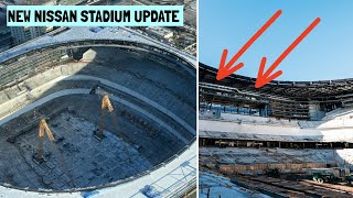 AMAZING! New Nissan Stadium Construction Update! EFTE Roof, Seating Bowl, Metal Panel, Exterior