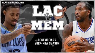 LA Clippers vs Memphis Grizzlies Full Game Highlights | Dec 29 | 2024 NBA Season