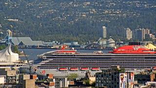 🔴 LIVE Virgin's BRILLIANT LADY + DISNEY WONDER | Vancouver Cruise Terminal Port | Alaska Cruise