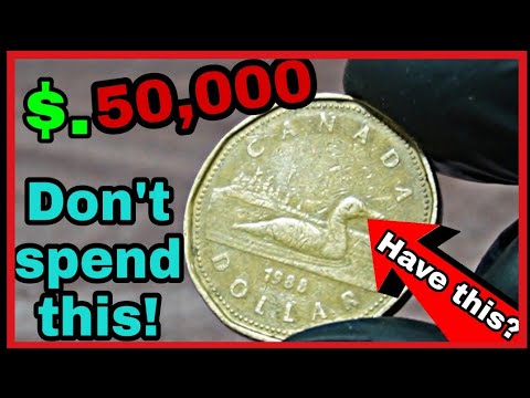 Most Valuable Canada one Dollar 1988 coin value, Canadian Dollar worth money!