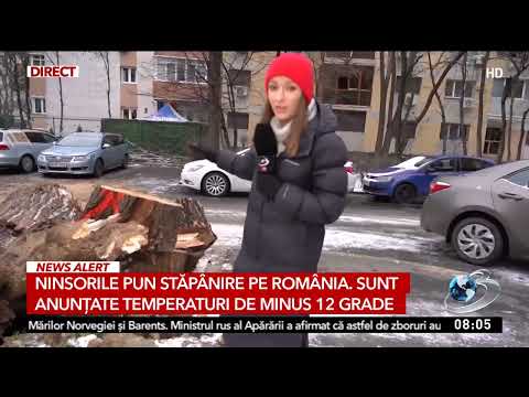 Ninsorile pun stăpânire pe România, iar vântul puternic a închis porturile de la Marea Neagră