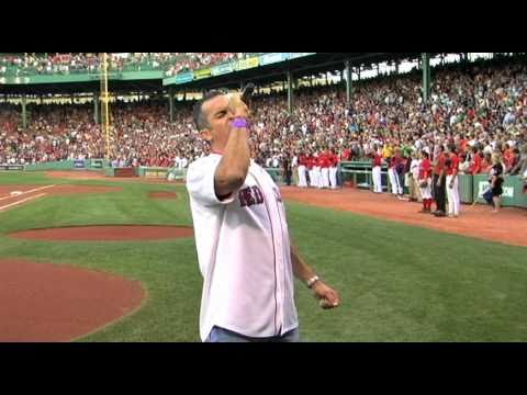 Danny Gallagher sings the National Anthem at Fenway Park