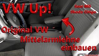 Original VW Mittelarmlehne im VW Up einbauen 1S0061123A Install Armrest Seat Mii Skoda Citigo