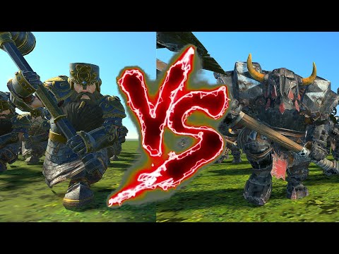 Hammerers VS Black Orcs. Total War Warhammer 3