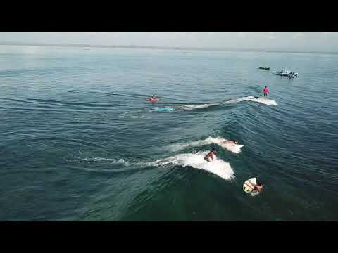 Drone footage of surfing at Inside Ekas