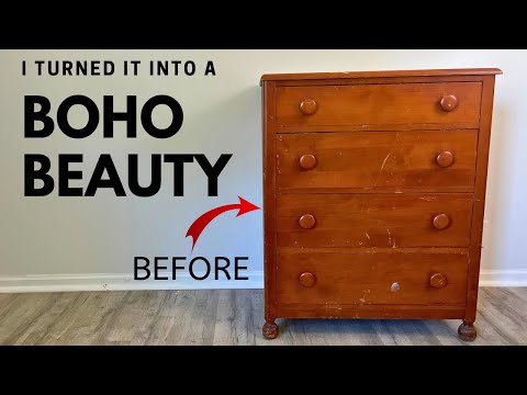 STUNNING Boho Inspired Furniture Flip ✨ Furniture Makeover
