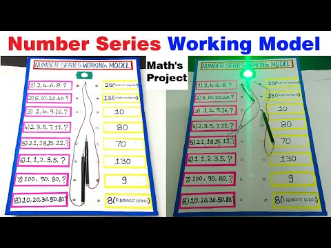 number series working model for math's project exhibition - math's project - tlm - diy | craftpiller