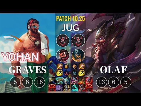 HLE yoHan Graves vs Olaf Jungle - KR Patch 10.25