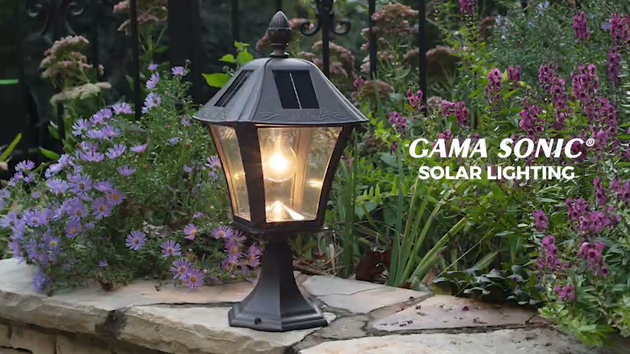 Video 1 Watch A Video About the Baytown Brushed Bronze Solar LED Outdoor Post Light