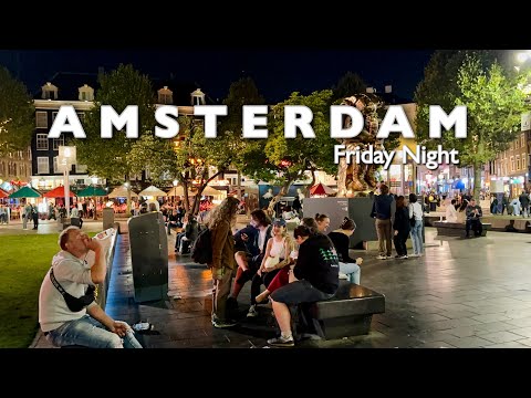 Amsterdam Friday Night Walk | Amsterdam City Center at Night | September 2023🌃🇳🇱