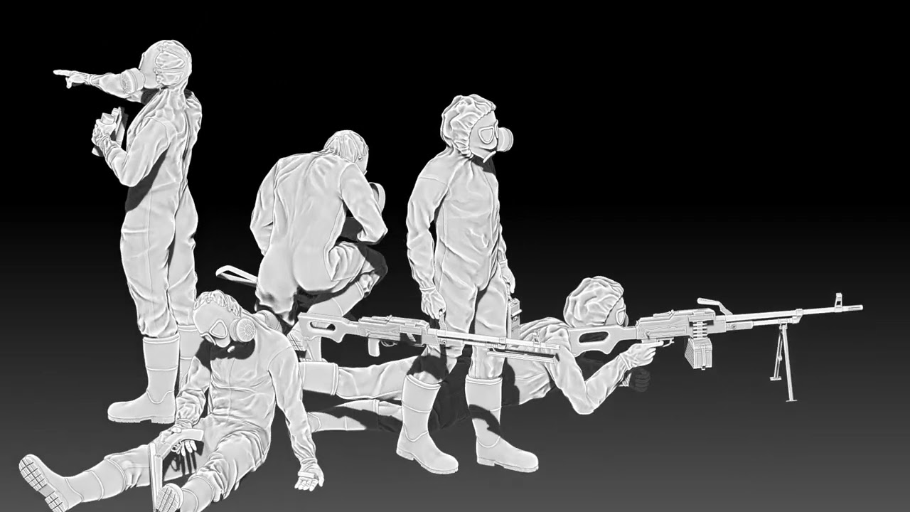 Hazmat soldiers 3D Print Model