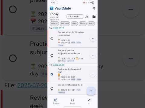 VaultMate: Tasks for Obsidian