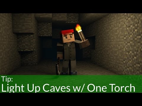 OMGcraft - Minecraft Tips & Tutorials! - The Best Way To Light Up Caves In Minecraft